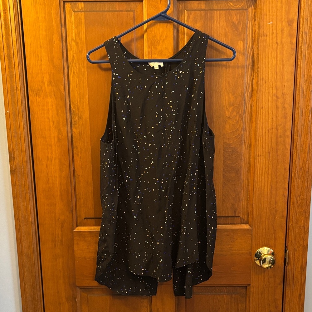 Wilfred Aritzia Confetti Speck Split Tank 100% Silk
